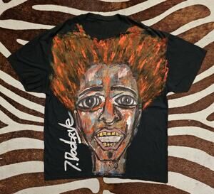 Contemporary Artist Traver Dodorye Hand Painted Cotton Shirt Sz L One Of One